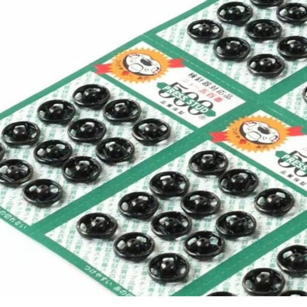 500番スナップボタン 6ｍｍ～14ｍｍ シルバーまたは黒 石崎プレス工業 - 画像 (3)